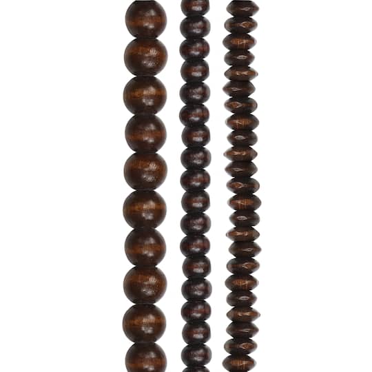 Dark Brown Wood Mixed Beads by Bead Landing&#xAE;